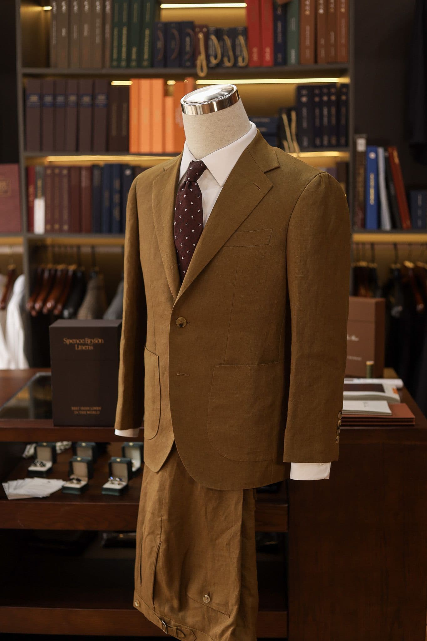 Spence Bryson Earth Linen Suit